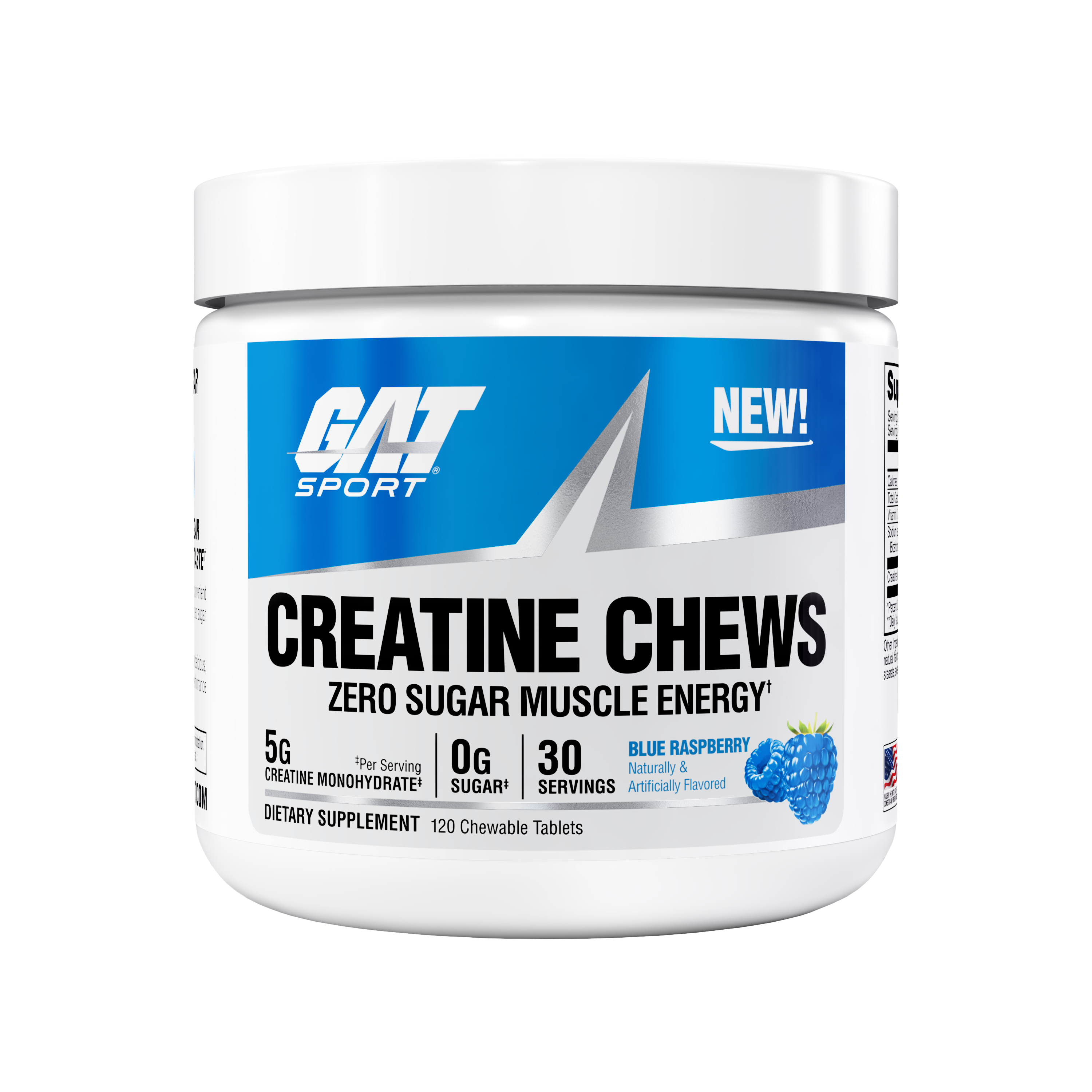 GAT Sport Creatine Chews supplement container on a white background