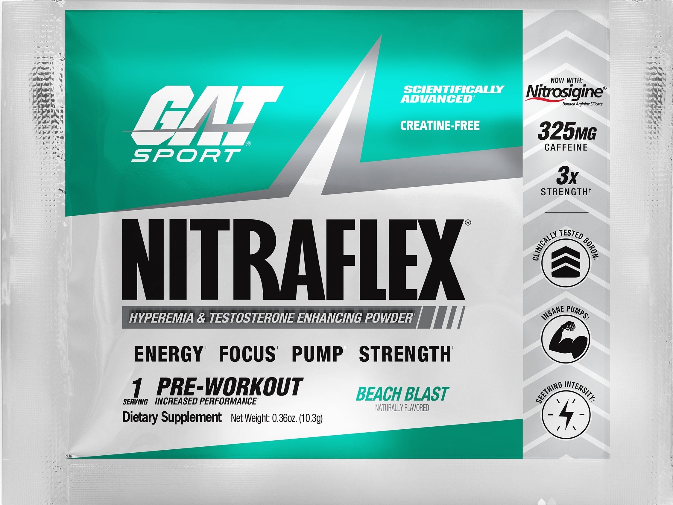 GAT SPORT Nitraflex Pre-Workout Sample - beach blast