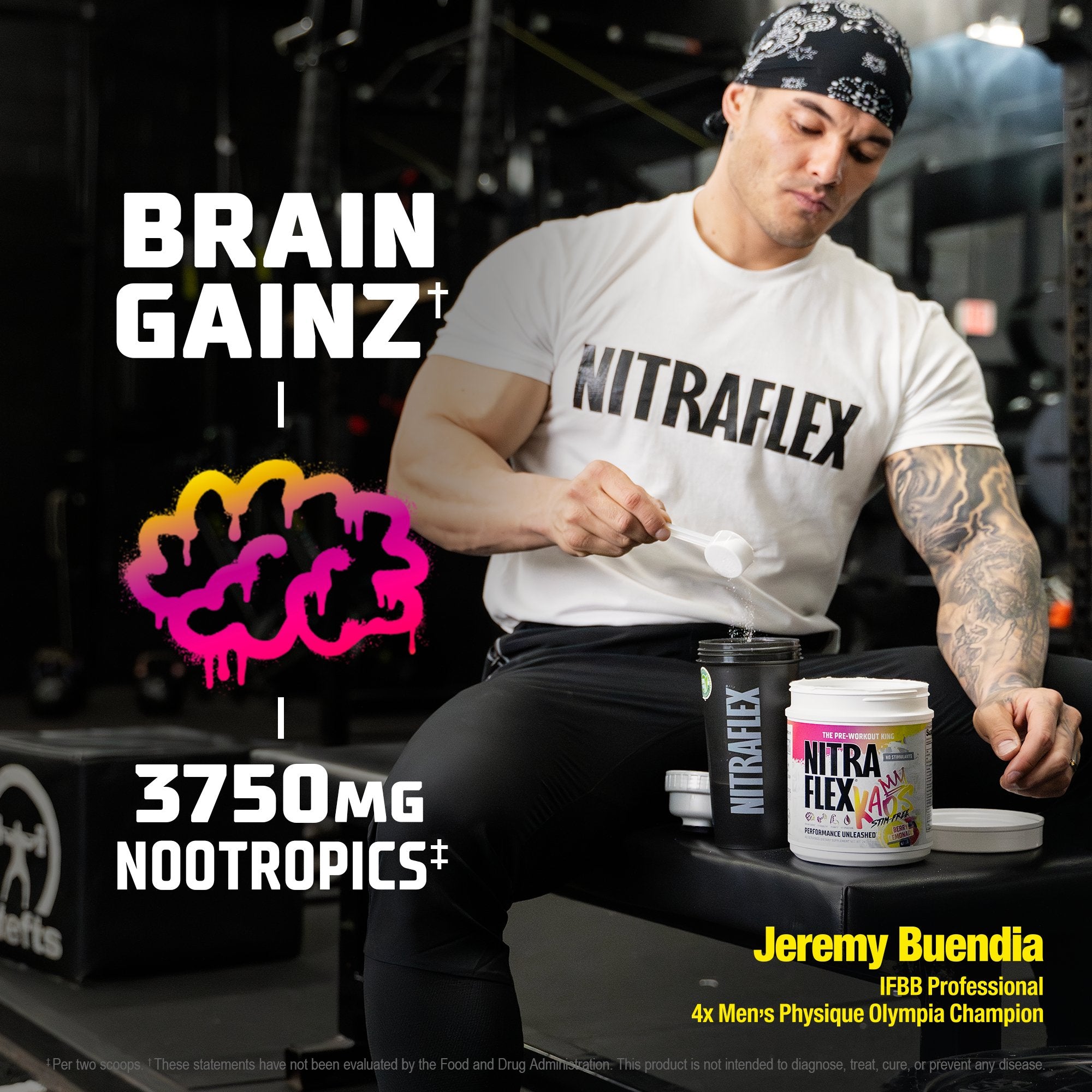 Nitraflex KAOS Stim-Free - Brain Gainz* 3750MG Nootropics*