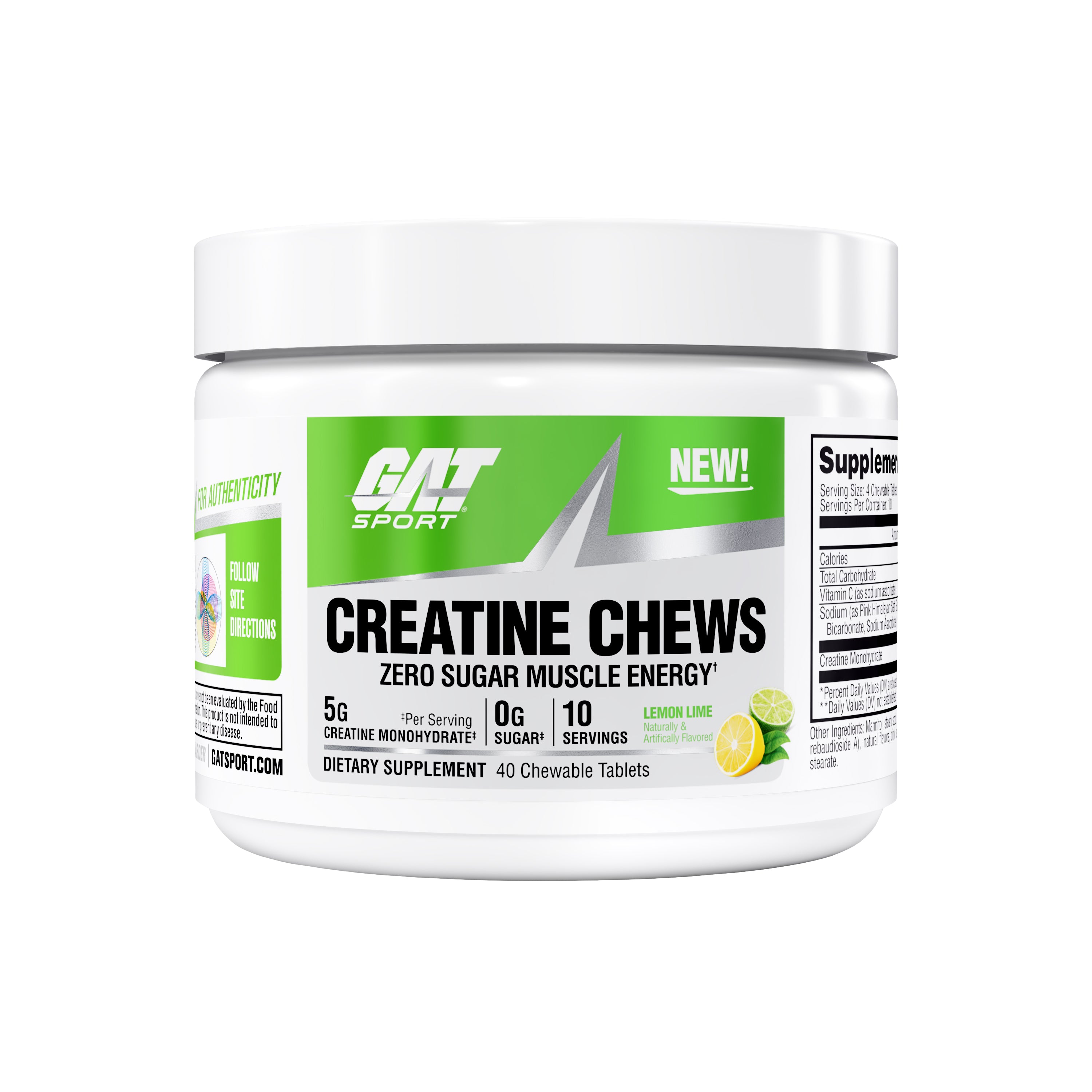 GAT Sport Creatine Chews container on a white background