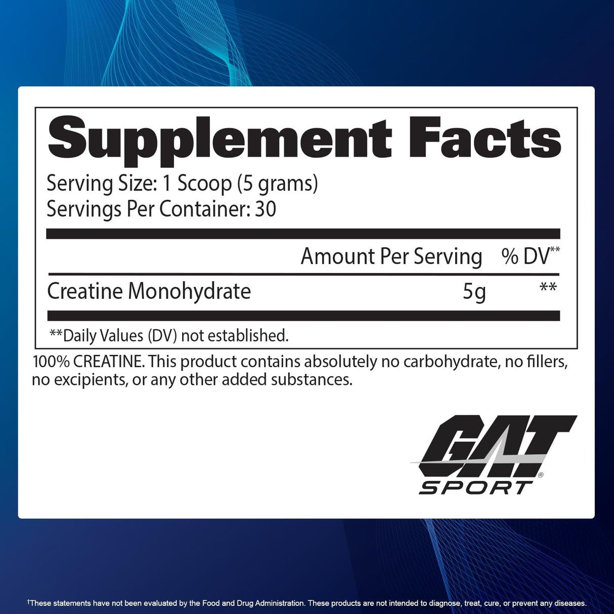 CREATINE MONOHYDRATE - GAT SPORT