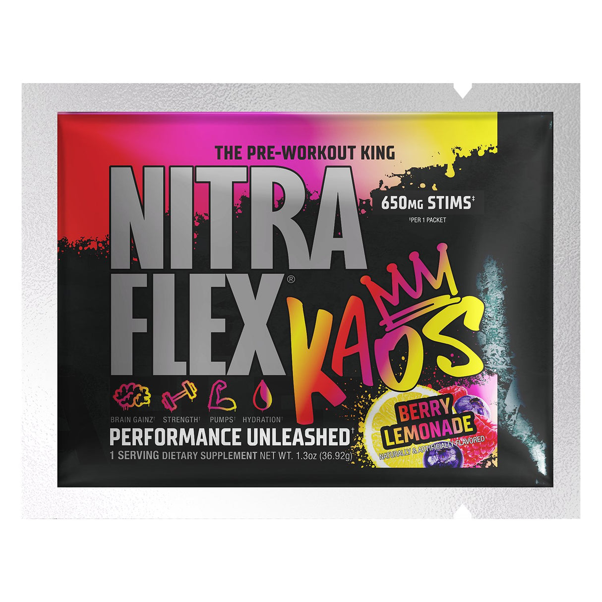 Nitraflex KAOS Stim Sample - Berry Lemonade