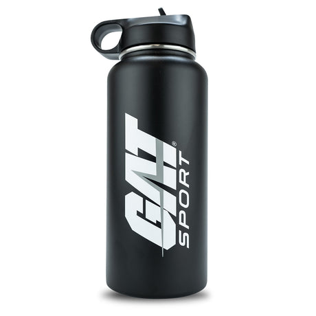 32oz Stainless Steel Water Bottle - GAT SPORT - Black