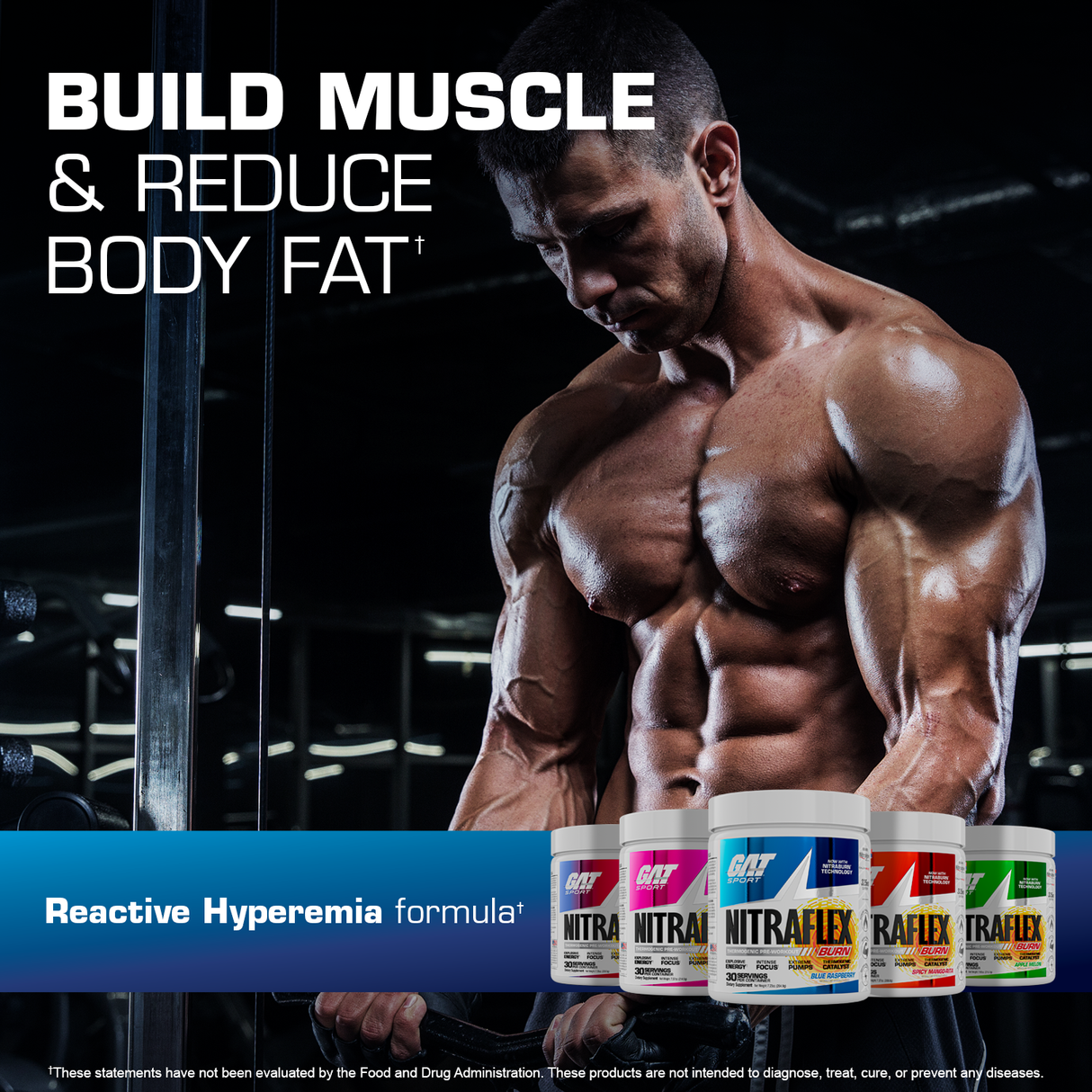 GAT SPORT NITRAFLEX Burn: desarrolla músculos y reduce la grasa corporal