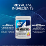 GAT SPORT CREATINE HCI+ N03-T Nitrate Matrix - key active ingredients