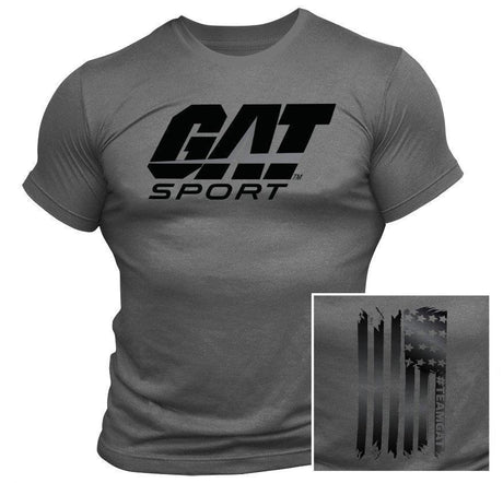GAT Sport American Flag T-Shirt - gray