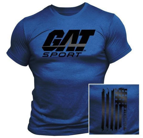 Gat Sport T Shirt Adult Large Black Sports Workout Supplements Faded  Graphic Tee
