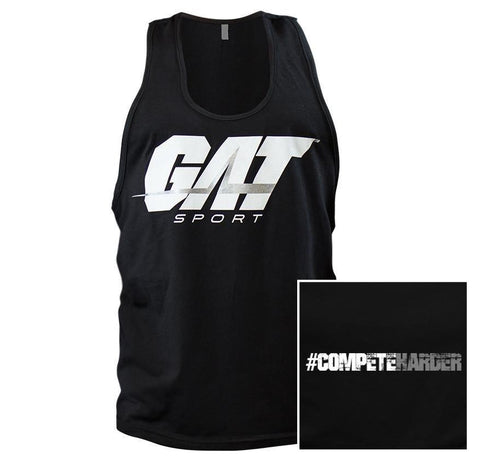 GAT Sport #COMPETEHARDER Tank top for Men - Black