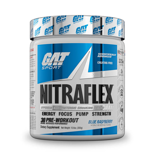 GAT Sport Nitraflex Hypermia & Testosterone Enhancing Powder Fruit Punch -  30 Servings for sale online