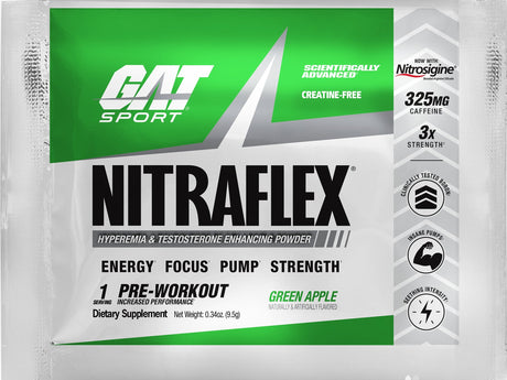 GAT SPORT Nitraflex Pre-Workout Sample - green apple